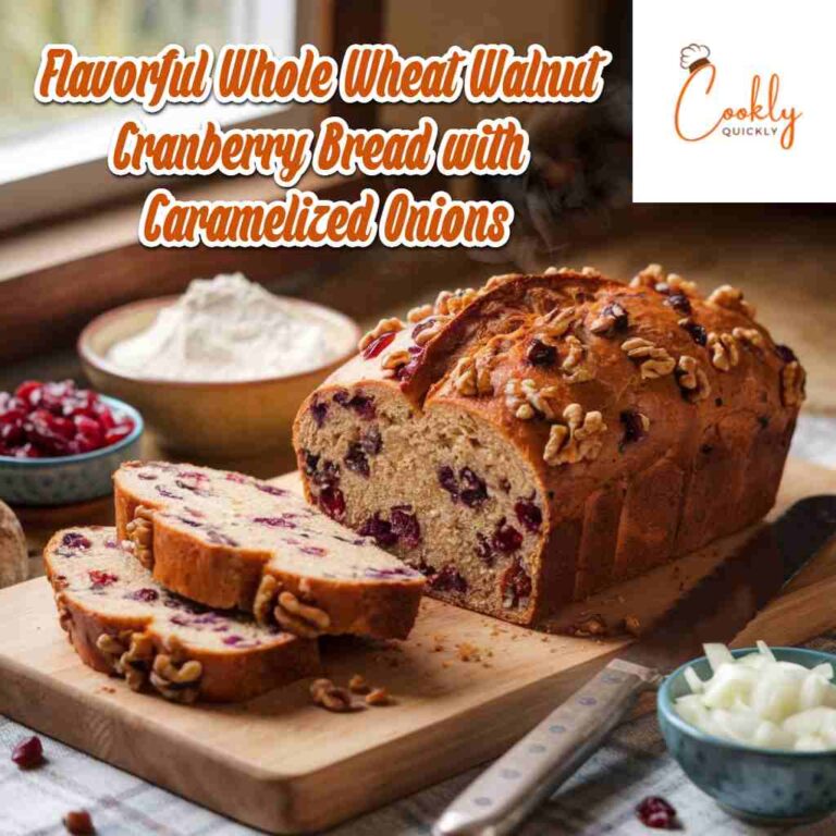 Flavorful Whole Wheat Walnut Cranberry Bread with Caramelized Onions