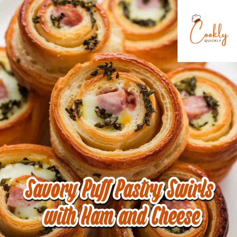 Savory Puff Pastry Swirls with Ham and Cheese