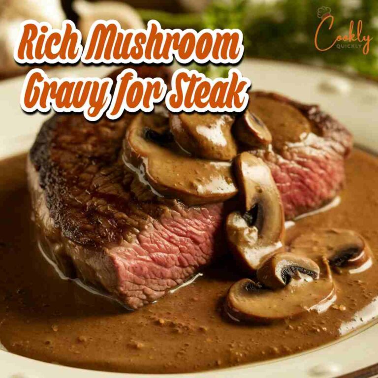 Rich Mushroom Gravy for Steak